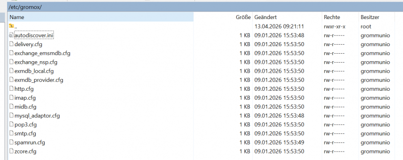 Clean up the outdated configuration files. - grommunio Community